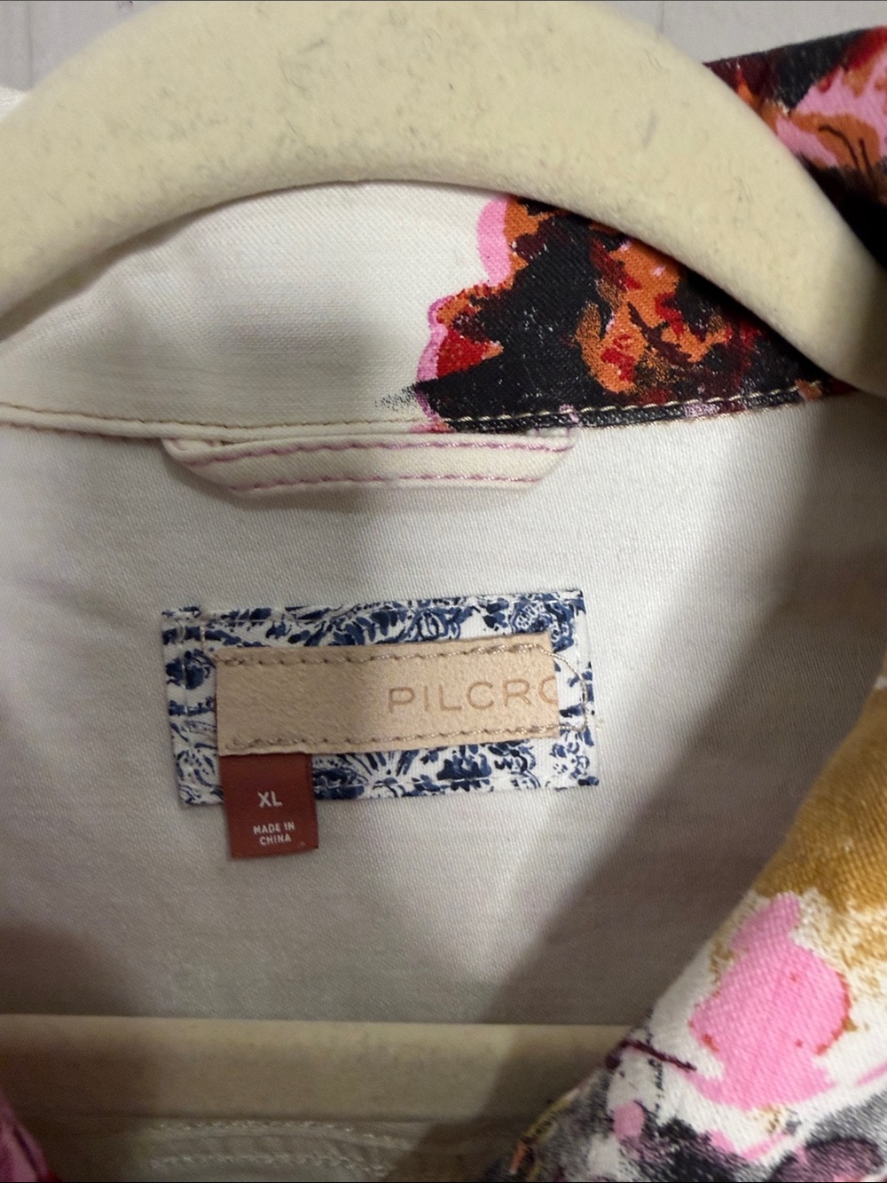 Anthropologie Pilcro The Wanderer Floral Utility Jacket White Multi Size XL - Picture 3 of 14